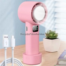 Портативний акумуляторний 2 в 1 турбо міні вентилятор з дисплеєм BPS Turbo Handheld Fan T60 регулювання швидкості від 1 до 100% Ручний/настільний Знімна база Портативний акумуляторний 2 в 1 турбо міні вентилятор з дисплеєм BPS Turbo Handheld Fan T60 регулювання швидкості від 1 до 100% Ручний/настільний Знімна база