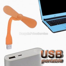 Маленький портативный гибкий вентилятор Переносной мини вентилятор от USB Portable Mini Fan Оранжевый