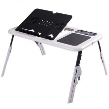 Портативный складной столик для ноутбука с охлаждением 2 куллера E-Table LD09