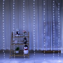 Новогодняя светодиодная гирлянда 3х2,5 м штора Водопад 480 LED светодиодов Белая