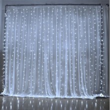 Новогодняя светодиодная гирлянда 3х3 м штора Водопад 560 LED светодиодов Белая