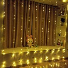 Новогодняя светодиодная гирлянда 3х2,5 м штора Водопад 480 LED светодиодов Желтая