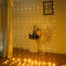 Новогодняя светодиодная гирлянда 3х2,5 м Штора 340 LED светодиодов Желтая