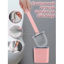 Силиконовый Ёршик для чистки унитаза Щётка гнущаяся со съемным ситом Туалетный Розовый Силиконовый Ёршик для чистки унитаза Щётка гнущаяся со съемным ситом Туалетный Розовый
