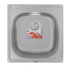Врезная кухонная мойка из нержавеющей стали Раковина для кухни HAIBA 50x47 (decor) + сифон (HB0541)
