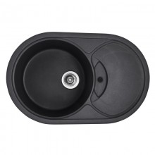 Врезная кухонная мойка из камня Раковина для кухни HAIBA HB8310-G228 GRAY 780x500x220 + Сифон Гранит Серая (HB0976)
