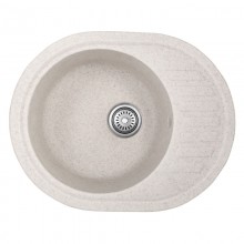 Врезная кухонная мойка из камня Раковина для кухни HAIBA HB8311-G322 BEIGE 570x450x180 + Сифон Гранит Бежевая (HB0982)