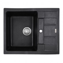 Врезная кухонная мойка из камня Раковина для кухни HAIBA HB8210-G228 GRAY 620x500x200 + Сифон Гранит Серая (HB0984)