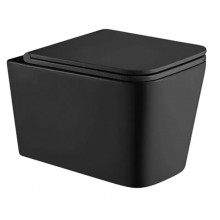 Унітаз підвісний з сидінням Soft Close Slim Duroplast Mixxus Premium Quadro-0302-R Black 530x360x365mm система змиву RIMLESS (MP6455) Унітаз підвісний з сидінням Soft Close Slim Duroplast Mixxus Premium Quadro-0302-R Black 530x360x365mm система змиву RIMLESS (MP6455)