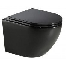 Унітаз підвісний з сидінням Soft Close Slim Duroplast Mixxus Premium Ellipse-0303-R Black 520x365x360mm система змиву RIMLESS (MP6464) Унітаз підвісний з сидінням Soft Close Slim Duroplast Mixxus Premium Ellipse-0303-R Black 520x365x360mm система змиву RIMLESS (MP6464)