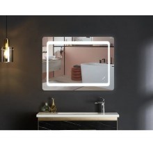 Дзеркало 60x80 см LED Touch Сенсор Фасадне Підсвічування Діммер Антизапотівне Mixxus TWEE MR09-60x80-REVERSE Скло 5 мм з Срібною амальгамою Алюмінієвий каркас Товщина 3 см (MI6660)
