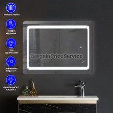 Дзеркало 50x80 см Антизапотівне LED Touch Сенсор Фасадне підсвічування Mixxus TWEE MR09-50x80-REVERSE Скло 5 мм Діммер Зі срібною амальгамою Алюмінієвий каркас Товщина 3 см (MI6930)