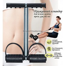 Домашний тренажер пружинный эспандер для мышц груди пресса рук и ног Tummy Trimmer L1013 Фитнес Чёрный