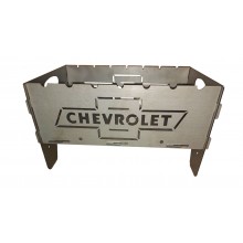 Переносной металлический Мангал разборной BPS с логотипом автомобиля Chevrolet 2 мм на 7 шампуров для дачи отдыха Переносной металлический Мангал разборной BPS с логотипом автомобиля Chevrolet 2 мм на 7 шампуров для дачи отдыха