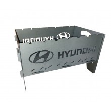 Переносной металлический Мангал разборной BPS с логотипом автомобиля Hyundai 2 мм на 7 шампуров для дачи отдыха Переносной металлический Мангал разборной BPS с логотипом автомобиля Hyundai 2 мм на 7 шампуров для дачи отдыха