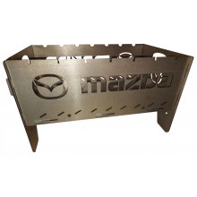 Переносной металлический Мангал разборной BPS с логотипом автомобиля Mazda 2 мм на 7 шампуров для дачи отдыха Переносной металлический Мангал разборной BPS с логотипом автомобиля Mazda 2 мм на 7 шампуров для дачи отдыха