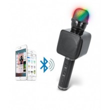 Беспроводной портативный 2 в 1 караоке Микрофон колонка с LED подсветкой Bluetooth Magic Karaoke YS-68 Черный