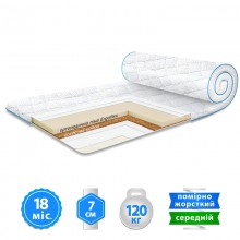 Матрас-топпер ортопедический двусторонний 180x200 см Высота 7 см ЕММ Sleep&Fly mini FLEX 2в1 KOKOS Ортопедическая пена Ergoflex + Латексированная кокосовая койра Беспружинный Матрас-топпер ортопедический двусторонний 180x200 см Высота 7 см ЕММ Sleep&Fly mini FLEX 2в1 KOKOS Ортопедическая пена Ergoflex + Латексированная кокосовая койра Беспружинный